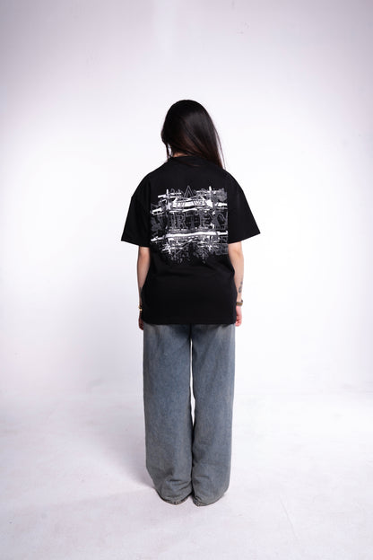 black graffiti t-shirt