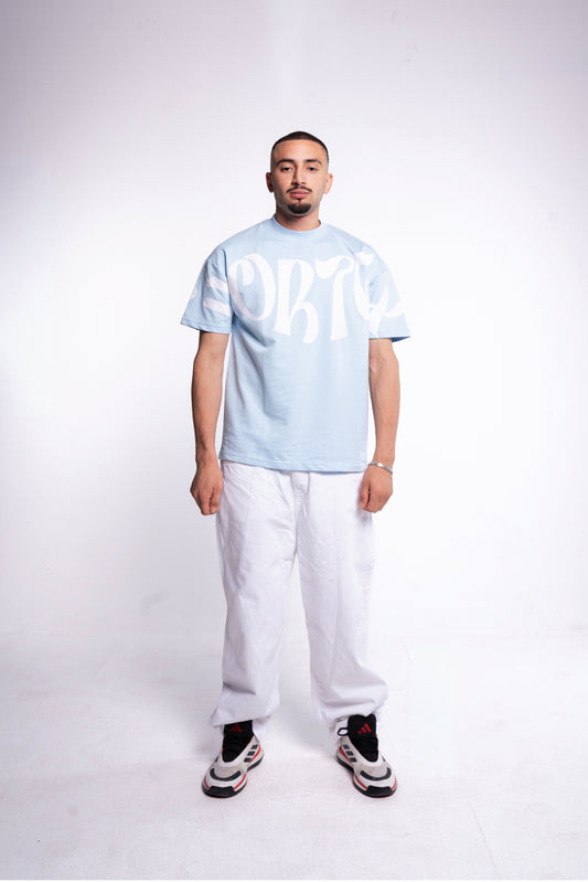 baby blue vortex t-shirt