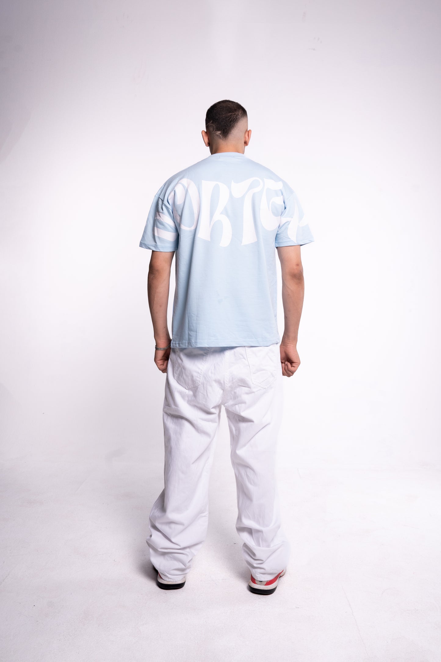baby blue vortex t-shirt